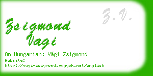 zsigmond vagi business card