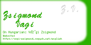 zsigmond vagi business card